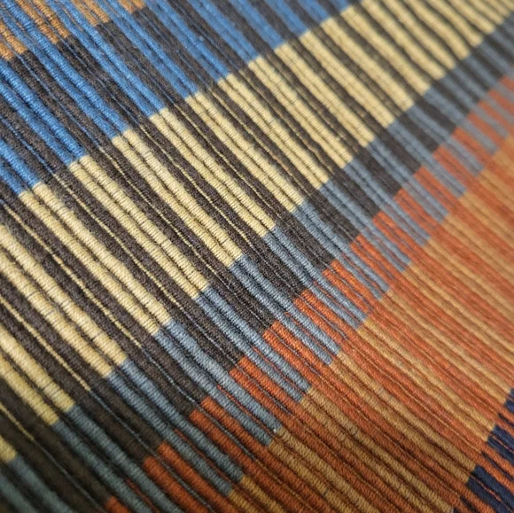 Crate & Barrel Cotton Chika Blue Striped Woven Set of 2 Pillow Covers 20x20 - Picture 8 of 10